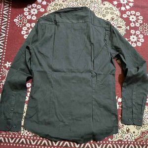 Louis Philippe Men's Classic Fit Dark Green Shirt