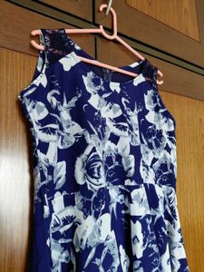 Navy Blue Lace block Dress