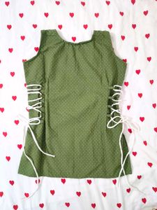 Chic side corset trending Kurti ☘️
