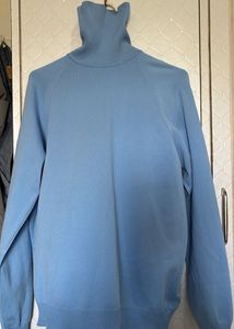 Sky Blue Turtleneck Sweater