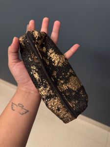 ORIGINAL MAC - Sparkly Gold &amp; Black Pouch