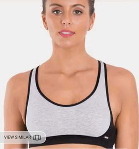 Jockey Grey &amp; Black Sports Bra
