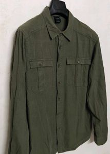 Men's Olive Green Casual Shirt