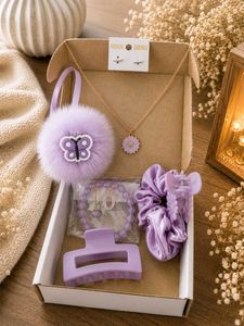 Cute Pink Jewelry &amp; Hair Accessory Set for Rakhi