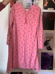 valentine Pink Floral Dress