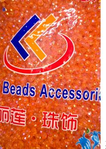 Sparkling Orange crystal pearls half kg