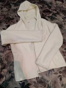 Cozy Off-White Sherpa Zip-Up Jacket
