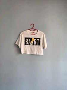 Bart Simpson Over sized Crop Top