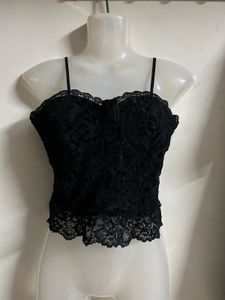 Elegant Black Lace Cami Top