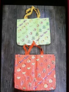 2 Reusable Grocery Bags Set