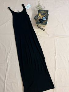 H&amp;M Black Sleeveless Maxi Dress