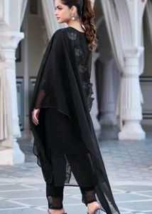 Elegant Black Kurta Set with dupatta