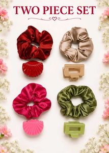 Chic Satin Scrunchie & Claw Clip Set✨️🎀