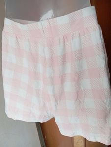 Cute Pink Gingham Skater Skirt