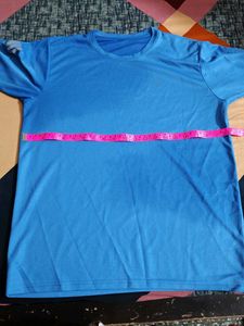 Men's Blue &amp; Black Long Sleeve Athletic T-Shirt