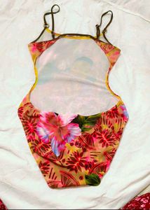 Abstract Print One Piece Swimsuit