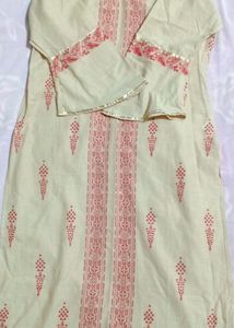 Ethnic Beige Kurti With Bell Sleeves From W Brand