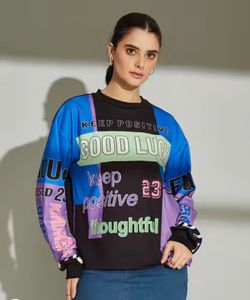Shein Graphic Print Long Sleeve Top