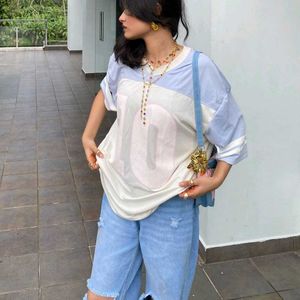 Trendy Color Block Jersey T-shirt