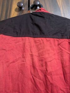 SuperBoys Dark Brown and Red Shirt
