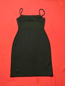 Black Bodycon Mini Cami Dress –