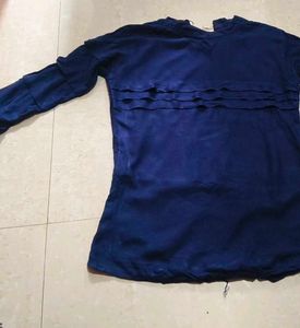 Elegant Blue Linen top