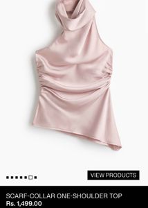Satin Cowl Neck Ruched Top