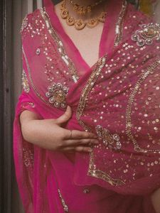 Y2K Pink Embroidered Saree 💗