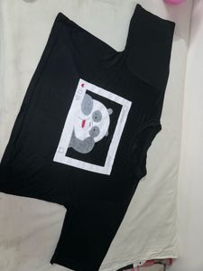 Cute Panda Graphic T-Shirt