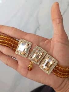 Stunning Choker Necklace with Crystals
