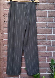 Classic Striped Wide-Leg Trousers