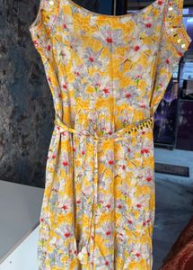 Floral Yellow Maxi Dress