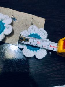 Crochet Daisy Flower Earrings