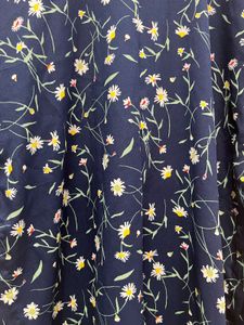 Navy Blue Floral Print Kurta