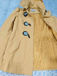 Yellow Duffle Coat with Striped Top 32-34