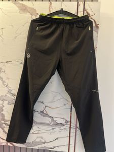 Unisex Black Athletic Pants, Waist- 28