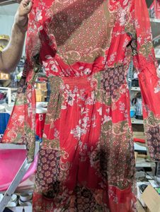 STREET 9 Ethnic Motif Printed V Neck Bell Sleeves