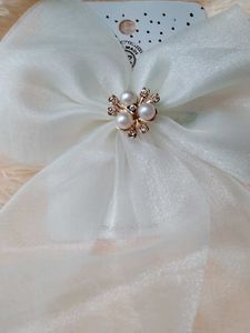 Elegant Pearl Bow Hair Clip set of 2