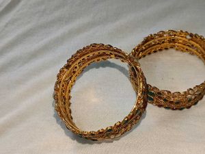 Exquisite Gold-Plated Bangles