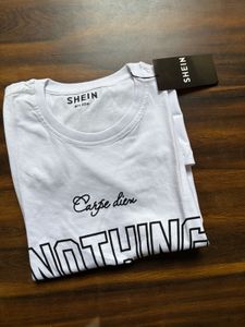 Shein White Graphic Print Tee