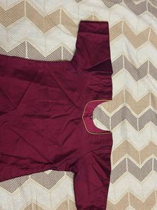 Maroon Silk Blouse or KIDS Short kurta