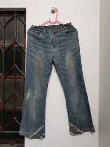 y2k bootcut jeans with studs & fringe⭐