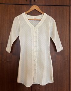 Off White Short Kurti