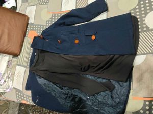 Stylish Blue coat &amp; Brown dress free