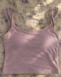 Pastel Pink Spaghetti-Strap Crop Top 🎀🩷