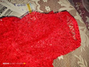 Stunning Red Sequined Blouse
