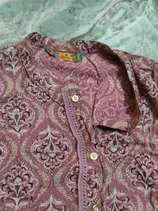 pink kurta set