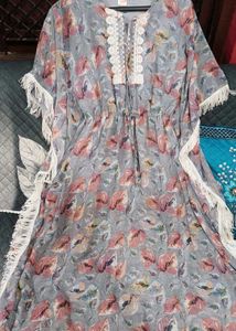 Bohemian Floral Kaftan Gown