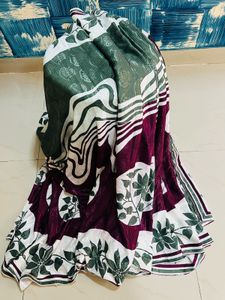 New saree with unstitched blouse piece