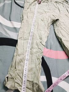 Light Green Embroidered Palazzo Pants